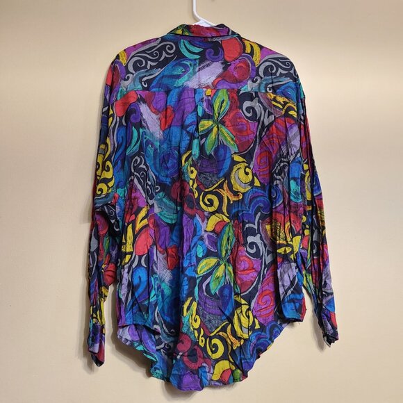 DIANA MARCO DRESS top AMAZING ARRAY OF COLORS TOP MADE IN INDIA SIZE 22 - Picture 5 of 5